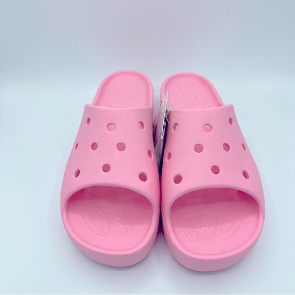 Crocs Classic Platform Slide Flamingo Pink Women Casual Sandal Slipper US W11 - Picture 3 of 9